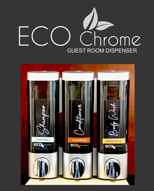 Hotel soap shampoo dispenser (SILVER / CHROME) ECO Sciences