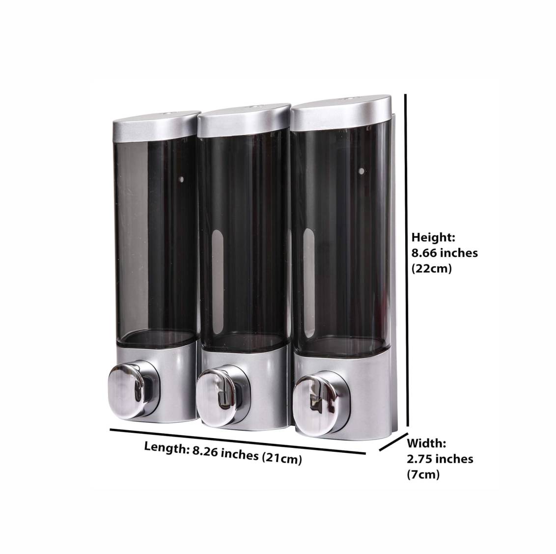 Hotel soap shampoo dispenser (SILVER / CHROME) ECO Sciences