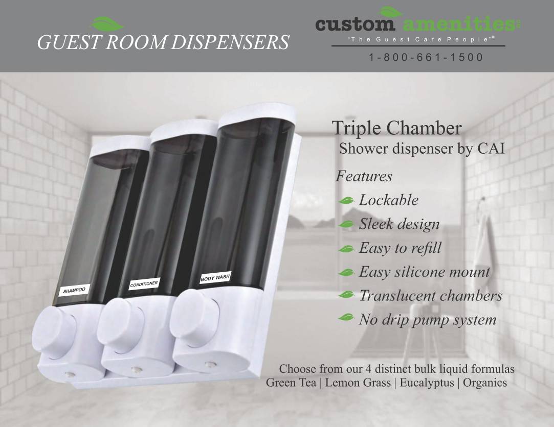 Hotel soap shampoo dispenser 1 per case (WHITE) $34.95 each