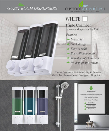 Hotel soap shampoo dispenser 1 per case (WHITE) $34.95 each