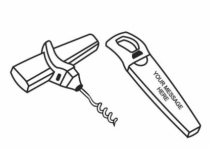 HOTEL CORKSCREW-BOTTLE OPENER CUSTOM PRINTED 300 per case Only $2.95 each