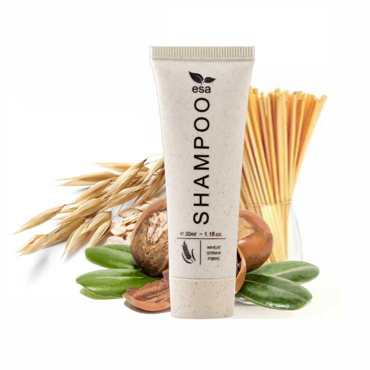 ESA Wheat straw Shampoo 100/pack Coming July Pre-Order Now - Hotel Supplies Canada